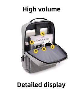 Wholesale Men's Large Capacity Laptop <b>Backpack</b> <b>Waterproof</b> Business Softback USB Charging Port New Low Price Polyester Nylon - Product Image 3