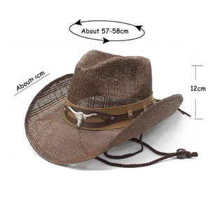 Cappello di Paglia da Cowboy Classico di Alta Qualità con Bordo Largo e Patch Ricamata, per Estate e Spiaggia, Personalizzabile con Logo - Product Image 6