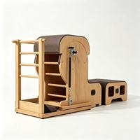 Baril d'escalier Pilates portable combiné en érable avec boîte assortie, cadre d'escalier 35 mm, équipement commercial pour studio et rééducation corporelle