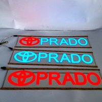 Autocollant lumineux de marque de voiture EL Décalcomanie de logo de véhicule Lumière LED Vinyle Support à faible coût Conception personnalisée