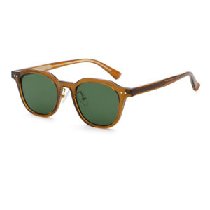 Vente en gros Prêt à Expédier à la Mode UV400 Pare-Soleil de Haute Qualité Pc + CP Transparent Bleu Montures Rondes Lunettes de Soleil Hommes Femmes 2025 - Product Image 6