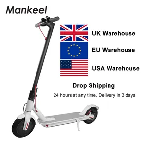 Mankeel scooter elétrico dobrável, 250w, scooter elétrica, cor branca, para adultos