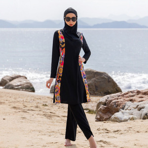 Muslim Modest Swimwear Women Full Coverage Burkini Set Quick Dry Breathable Custom Logo Wholesale - Product Image 1