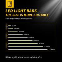 Barre lumineuse LED COB DXZ BAR-COB-D1 de 20 pouces, 12-24V 18W, étanche, mince, universelle, pour travaux tout-terrain