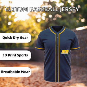 Camiseta de Béisbol de Dos Tonos, Uniforme de Softbol, Camisa Deportiva de Manga Corta con Botones, Ropa Deportiva Personalizada para Equipos - Product Image 2