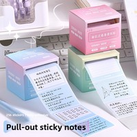 Promotion U+ Blocs-notes autocollants personnalisés couleur Morandi pour liste de tâches, mémos adhésifs mignons, 256 blocs, rouleaux de papier, papeterie