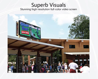 Affichage LED publicitaire extérieur P4 P5 P6 P8 P10 Écran géant LED étanche IP65 pour poteau de rue Mur vidéo LED extérieur
