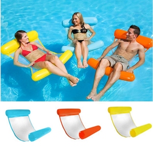 Matelas flottant <span class=keywords><strong>gonflable</strong></span> 2 tubes en PVC pour <span class=keywords><strong>piscine</strong></span>, chaise longue de bain en maille, jouet aquatique d'été pour extérieur - Product Image 4