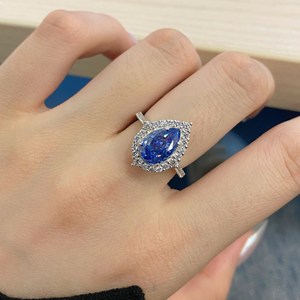 <span class=keywords><strong>Bague</strong></span> en pierres précieuses tanzanite brillante 925 en <span class=keywords><strong>argent</strong></span> Sterling <span class=keywords><strong>saphir</strong></span> bleu diamant pierres 8A Zircon bagues bagues de bijoux de mode fins - Product Image 5