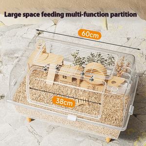 Gabbia per animali domestici di grandi dimensioni di una grande gabbia trasparente per criceti con interni spaziosi - Product Image 5