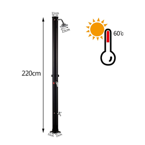 Douche solaire de jardin CYEN de haute qualité, 20L, en PVC noir, pour <span class=keywords><strong>piscine</strong></span> et jardin, douche de jardin noire - Product Image 4