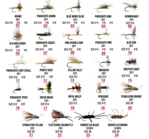 Dry Fly Floating Foam Beetles Fly Stimulator Trout Parachute Caddis Royal Wulff Mayfly Wooly Bugger Ginger Quill Fishing Flies