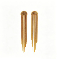 Boucles d'oreilles en acier inoxydable plaqué or 18 carats pour femmes