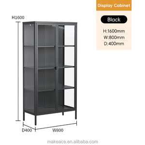 Nouvelle conception 2025 – Vitrine de <span class=keywords><strong>rangement</strong></span> moderne, écologique, étanche, transparente, à double porte en verre, pour figurines - Product Image 3