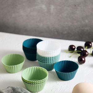 Силиконовая форма для выпечки Mafen на 12 ячеек: для кексов, детского питания, рисовых лепешек. Прочная, экологичная. Оптовые кухонные принадлежности для дома. - Product Image 2