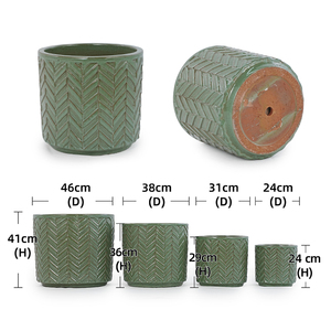 Grands pots à fleurs en <span class=keywords><strong>céramique</strong></span> de style rustique pour les espaces extérieurs modernes - Product Image 2