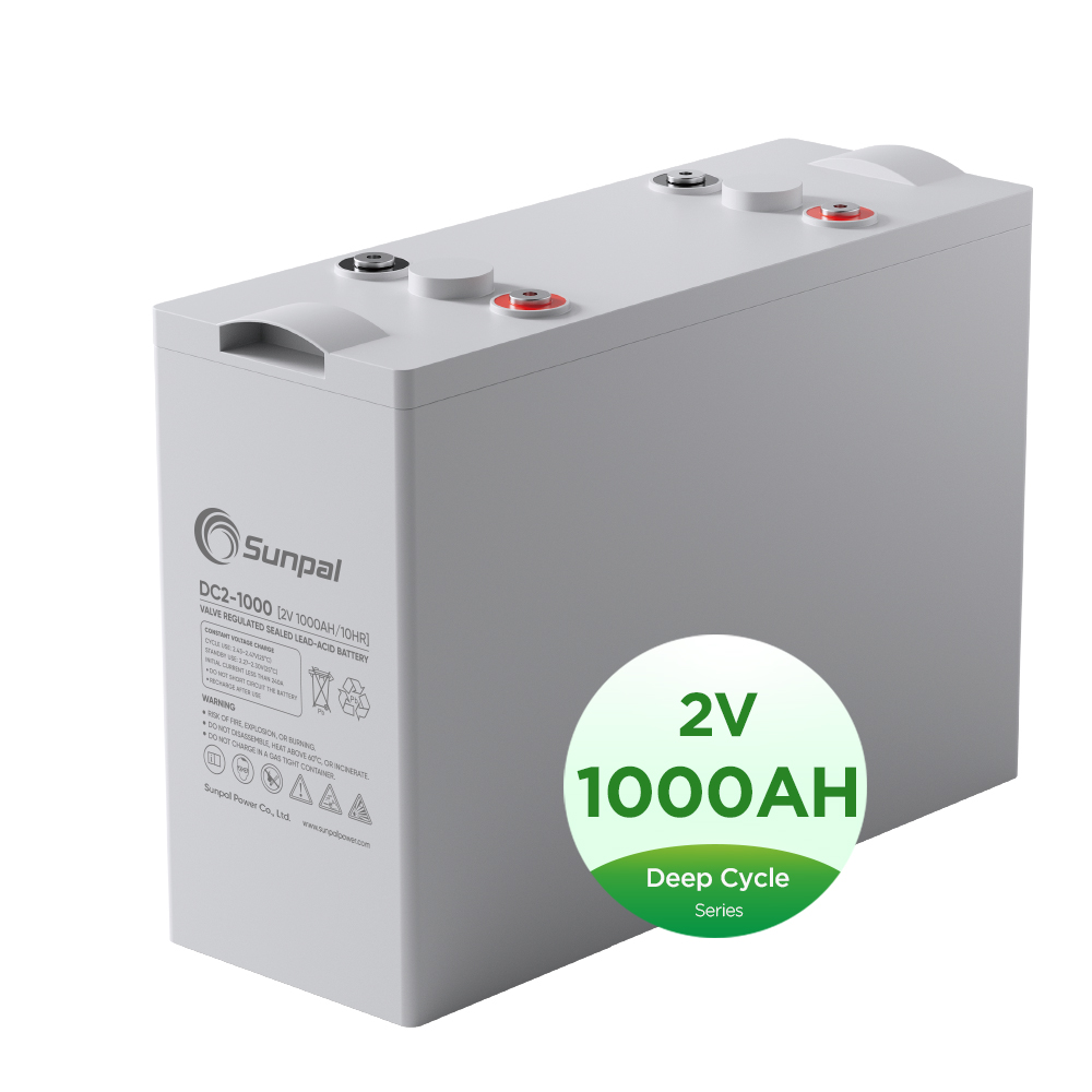 Batterie solari ricaricabili a lunga durata 2V 600Ah 1000Ah 2000Ah 3000Ah Vrla Gel al piombo batterie tubolari Gel accumulatori