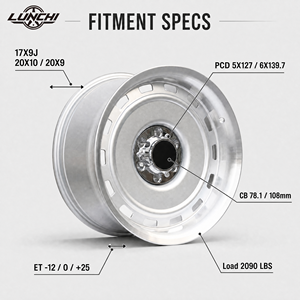 Rueda de Aleación de Perfil Profundo 17X9J 20X10 20X9, Multiajuste 5X127 6X139.7, Estilo Steelie para Camionetas Todoterreno y SUVs, Venta al por Mayor OEM - Product Image 2