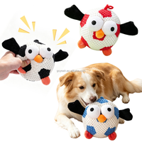Jouet pour chien en peluche en forme de ballon de football, interactif, avec papier froissé, jouets en peluche pour chiens de petite et moyenne taille