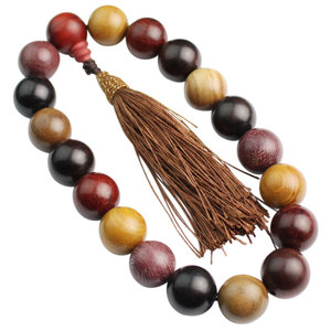 Rosewood Sandalwood Car Pendant <b>Bead</b> <b>Set</b> With Tassel For Interior Rearview Mirror Decoration Luxury Style Gift - Product Image 5