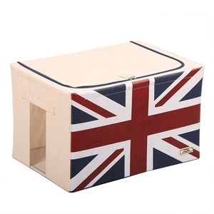 UK Flag Design Houseware Foldable Clothes Quilt Storage Bags Blanket Closet Sweater Sorting Clothes Cabinet Container Organizer