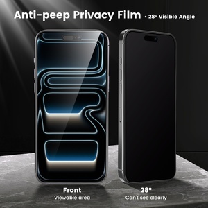 Pellicola Protettiva Privacy Anti-Spia in Vetro Temperato 30 Gradi per <span class=keywords><strong>iPhone</strong></span> 12 13 Mini 14 Pro Max 15 16 Plus <span class=keywords><strong>SE</strong></span> XR 11 - Product Image 5