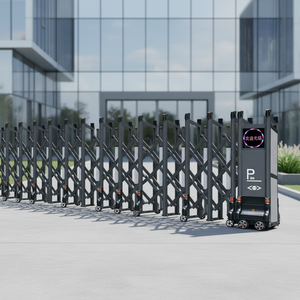 Cancello Scorrevole Telescopico Espandibile per Esterni, Cancello Automatico Retrattile per Magazzino, Recinzione di Sicurezza per Vialetto - Product Image 1