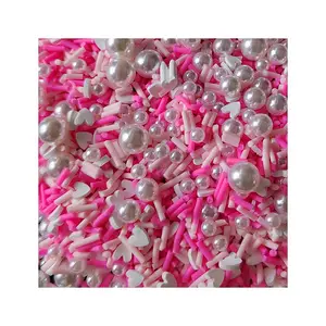 Hotsale Mixed Polymer Clay Schleim Zusatzstoffe Liefert Perlen DIY Kit Zubehör Ton Streusel Mix Für Flauschigen Klar Schleim Ton