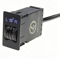 Système de chauffage de siège intelligent en alliage de fibre de carbone pour voiture, coussin chauffant universel à double interrupteur rotatif