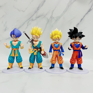 4 pièces/ensemble Super Saiyan Dragon Son Goku juvénile Goten troncs PVC Anime Figure ensemble unisexe dessin animé Style jouet Animation japonaise - Product Image 3