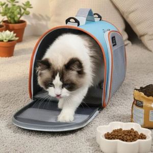 Sac de transport pliable et respirant pour animaux de compagnie, sac à main portable pour voyages en plein air, pour petits chiens, chiots et chatons - Product Image 3
