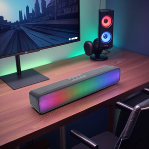 Barra de Sonido LED RGB Inalámbrica con USB y Bluetooth para Computadora de Escritorio, Cine en Casa, Dispositivos Tecnológicos con Comunicación Auxiliar - Product Image 6