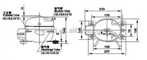 R600a QDZY50G xách tay mini 12/24 V dc năng lượng mặt trời tủ đông tủ lạnh máy nén tủ lạnh - Product Image 3