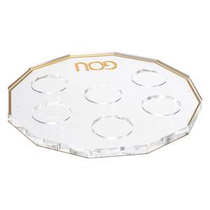 Judaica Acrylic Hexagon Seder <strong>Plate</strong> for Passover Table Factory Custom Waterdale Collection <strong>Pesach</strong> Jewish Lucite Matzah Box - Product Image 2