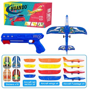 Çocuklar 2 uçuş modları LED köpük planör mancınık uçak 4 paket uçak başlatıcısı oyuncaklar hava uçağı - Product Image 2
