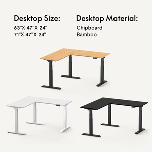 โครงโต๊ะปรับระดับได้รูปตัว L แบบ 3 ขา รุ่น <span class=keywords><strong>FlexiSpot</strong></span> E7L ของ Loctek รองรับน้ำหนักได้ 150 กก. สำหรับใช้ที่บ้านและสำนักงาน - Product Image 4