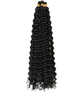 Prix bas, vente en gros, très demandé : <span class=keywords><strong>Cheveux</strong></span> ondulés profonds pour femmes, 20 pouces, 100g, 1 brin/paquet, en fibres haute température - Product Image 5