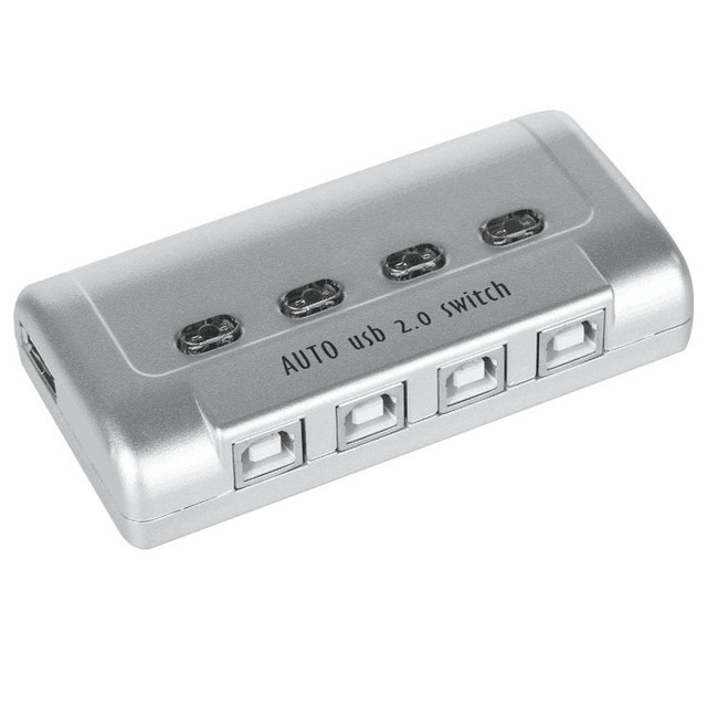 MT-SW241-CH 4-Port USB 2.0 Peripheral Switcher Adapter Box Hub Share 1 USB Device Printer Scanner with 4 PCs in Stock