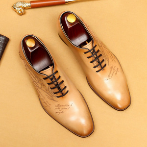 Chaussures habillées pour hommes Brook les plus vendues, de haute qualité, élégantes et romantiques pour mariage, chaussures Oxford en cuir - Product Image 1