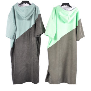 Stock Microfibra Cambio de playa Bata Traje de neopreno Cambio de Poncho Toalla con capucha Bata Surf Poncho Ropa deportiva Rectángulo Impreso - Product Image 5