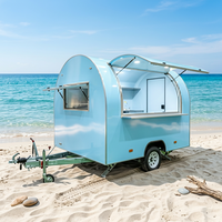 Camionnette à glaces miniatures ORANGE de 10 pieds, galvanisée à chaud, avec chauffage intégré, pour café, pizza, beignets, churros, pop-corn, bar mobile