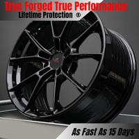 Jantes forgées personnalisées VeroX Gloss Black Split Spoke 18-22 pouces 5x112 5x114.3 5x120 pour Porsche Tesla Véhicules de luxe haute performance