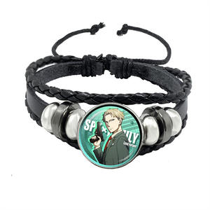 สายรัดข้อมืออะนิเมะ <span class=keywords><strong>Spy</strong></span> <span class=keywords><strong>X</strong></span> <span class=keywords><strong>Family</strong></span>,กำไลข้อมือหนังรูปโดมแก้วคอสเพลย์เท่กำไลข้อมือเครื่องประดับของขวัญ - Product Image 3