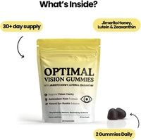 Gummies personnalisées sous marque privée 60 unités pour une vision optimale avec lutéine et zéaxanthine, favorisent la clarté de la vue, approvisionnement en gros direct usine