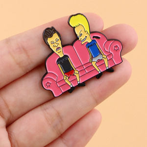 <span class=keywords><strong>Beavis</strong></span> et Butt-head drôle dessin animé broche en métal MTV spectacle de musique sac à dos Badge imprimé vêtements accessoires cadeau lettre-thème - Product Image 5
