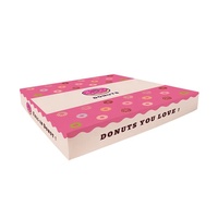 Boîte à donuts écologique avec grand couvercle et base, recyclable, en deux parties, pour gâteaux, beignets, biscuits, macarons, friandises, avec logo imprimé, boîtes à desserts