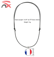 Colliers pendentifs circulaires en corde avec divers drapeaux nationaux, drapeaux de pays d'Europe, France, Portugal