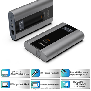 4G LTE Nano Sim & esim tùy chọn 100M <span class=keywords><strong>RJ45</strong></span> Modem,900m kép FREQ wifi6 di động <span class=keywords><strong>Wi</strong></span>-<span class=keywords><strong>Fi</strong></span> hotspot, 6400mAh ngân hàng điện với Cat6 300m - Product Image 3