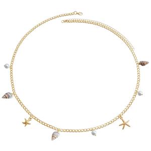 المرأة البوهيمية مطرز قذيفة اللؤلؤ المحار سلسلة الخصر المجوهرات المخصصة - Product Image 6