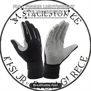 Gants de sport d'été à doigts complets pour hommes et femmes, légers, respirants, en nylon, pour l'entraînement, compatibles écran tactile, pour le cyclisme - Product Image 2
